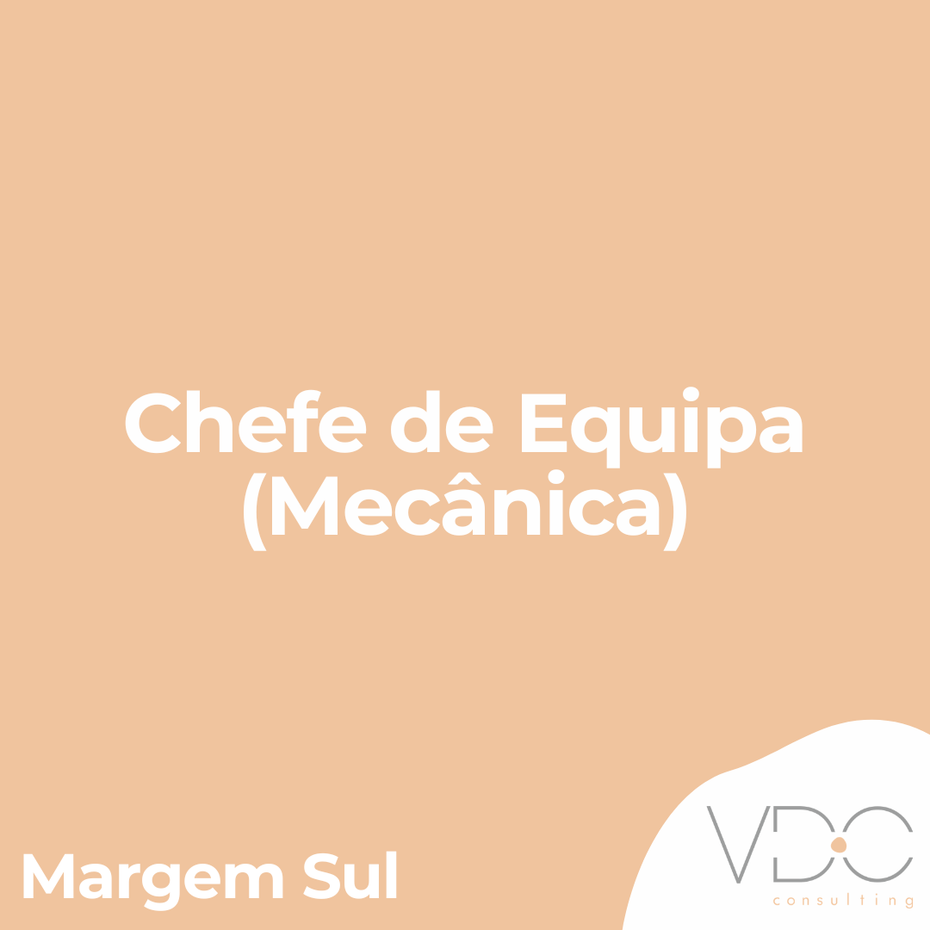 Chefe de Equipa (Mecânica) - Margem Sul